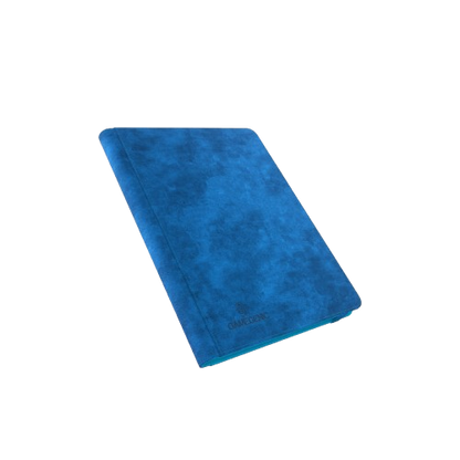 Gamegenic 18 pocket trading card album in blue with durable textured cover for card protection