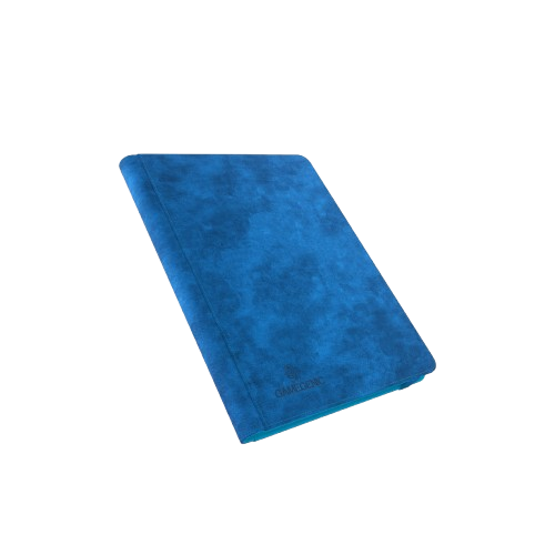 Gamegenic 18 pocket trading card album in blue with durable textured cover for card protection
