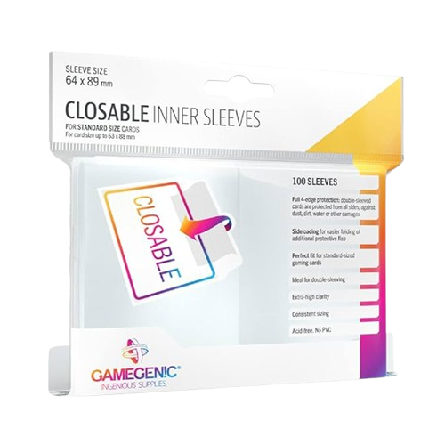 Gamegenic - Standard Size - Closable Inner Sleeves (x100)