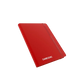Gamegenic red 18 pocket card album with elastic closure for secure card storage