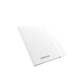 Gamegenic white 24 pocket trading card album with elastic band closure for card storage