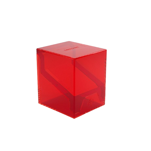 Red Gamegenic Bastion 100+ XL deck box with translucent design for card storage