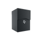 Black Gamegenic deck box with secure lid and logo for storing trading cards and game decks
