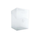 Gamegenic deck box in translucent white for secure card storage with a sleek design