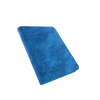 Blue Gamegenic zip up card binder with textured cover and embossed logo for card storage